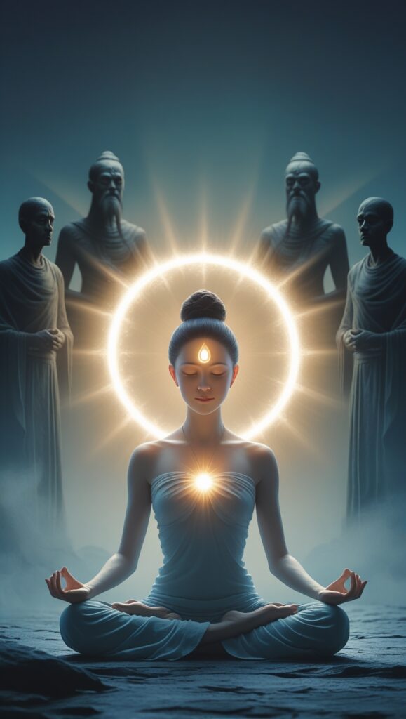 Leonardo_Phoenix_10_A_serene_glowing_figure_sits_in_a_lotus_po_3